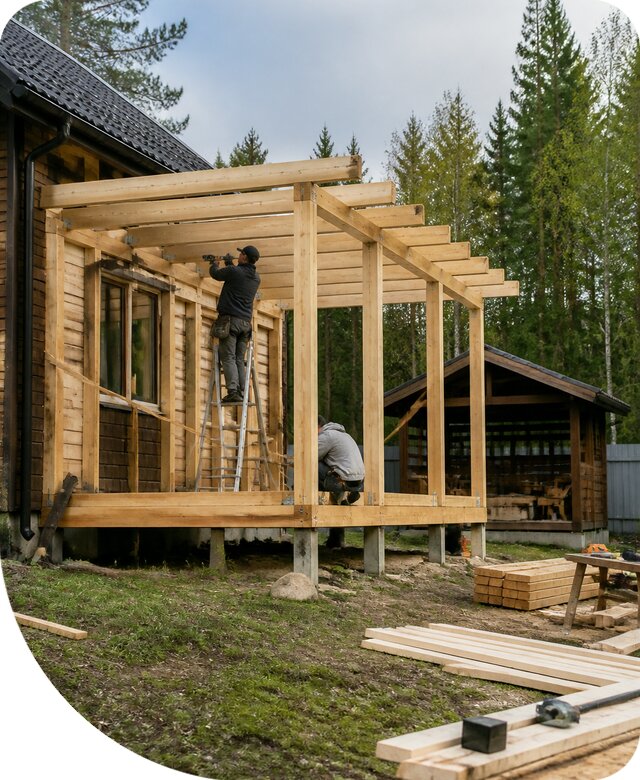 Строительство пристроек и построек на участке в Тобольске